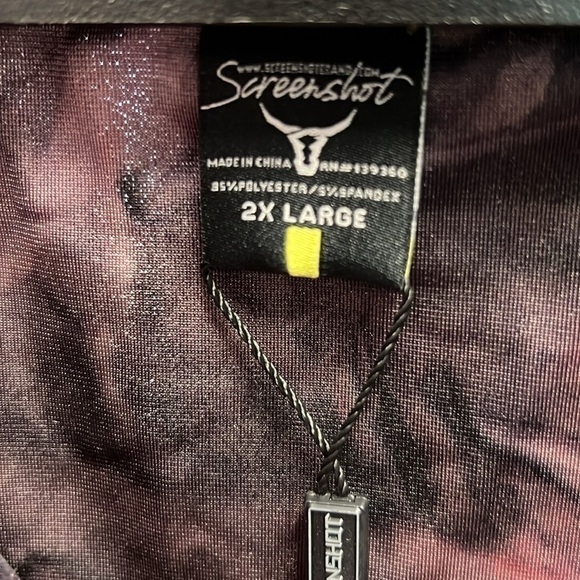 Screenshot black and red tie-dye new wiz tag stretch fabric 2X - Picture 2 of 5